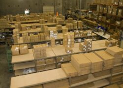 Image of boxes in a warehouse